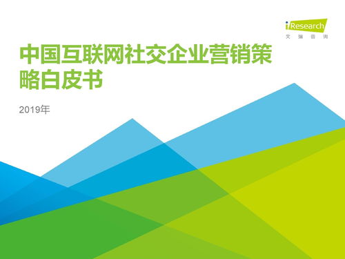 艾瑞咨詢 2019年中國互聯(lián)網社交企業(yè)營銷策略白皮書 